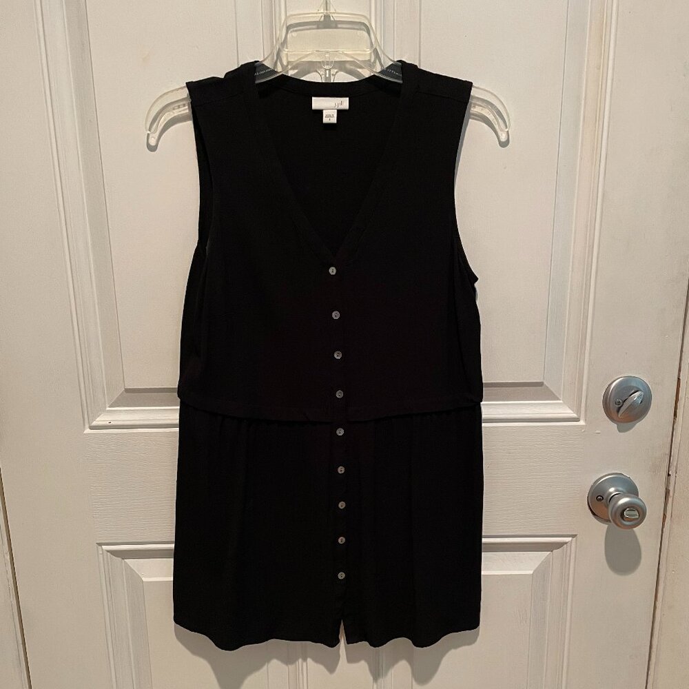 J. Jill Sleeveless Buttondown Tunic, S